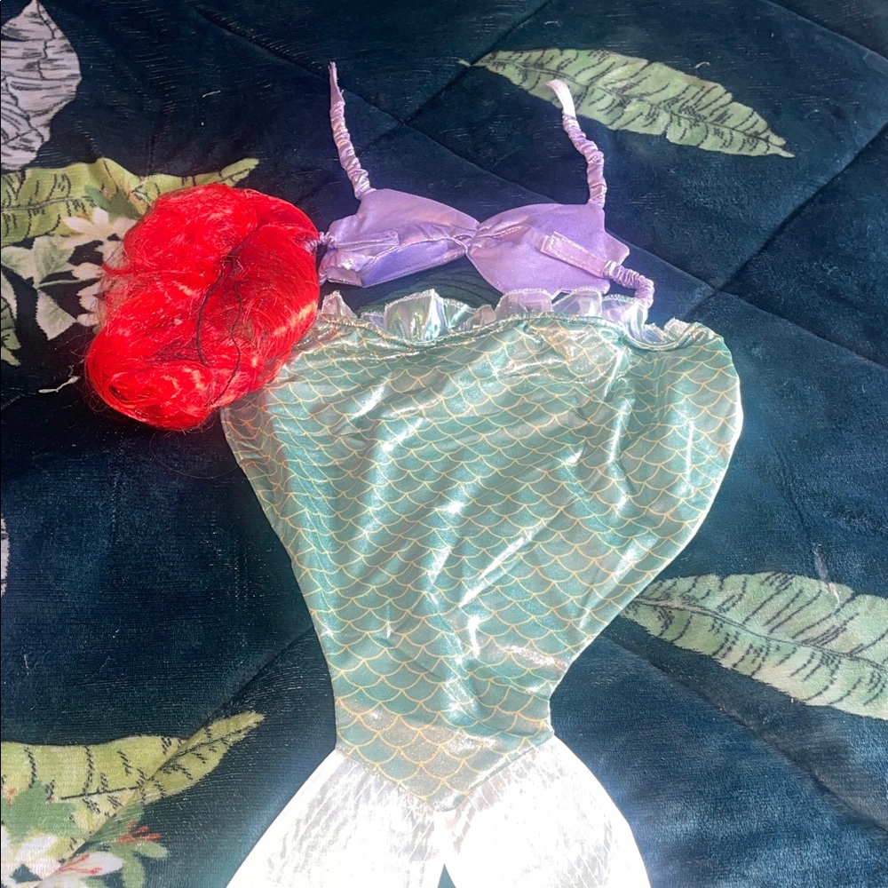 Mermaid Dog Costume in Green and Purple
